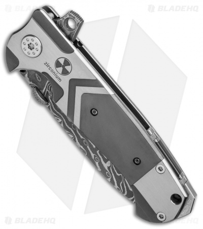 Andre de Villiers TrailBoss Knife Arrow Titanium/Zirconium (3.875" Damascus) AdV