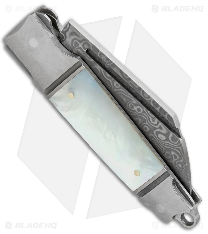 Andre de Villiers Mini Pocket Butcher Slip Joint Knife Pearl (2" Damascus) AdV