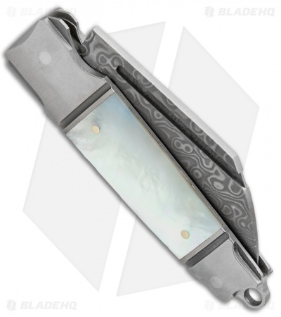 Andre de Villiers Mini Pocket Butcher Slip Joint Knife Pearl (2" Damascus) AdV