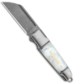 Andre de Villiers Mini Pocket Butcher Slip Joint Knife Pearl (2" Damascus) AdV