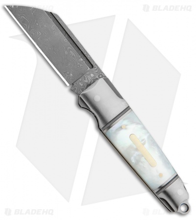 Andre de Villiers Mini Pocket Butcher Slip Joint Knife Pearl (2" Damascus) AdV