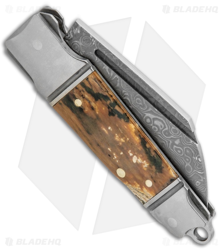 Andre de Villiers Mini Pocket Butcher Slip Joint Knife Mammoth (2" Damascus) AdV