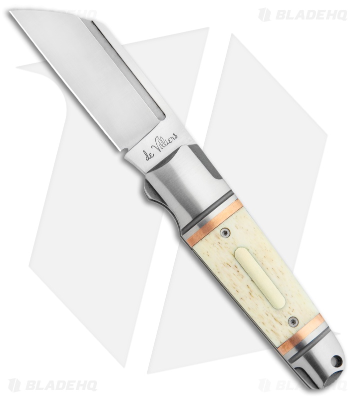 Andre de Villiers Pocket Butcher Slip Joint Bone/Copper (2.9" Satin) AdV