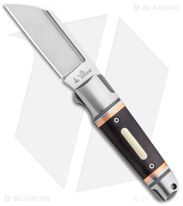 Andre de Villiers Pocket Butcher Slip Joint Ebony/Copper (2.9" Satin) AdV