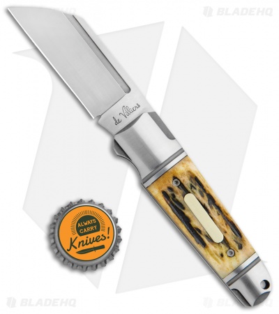 Andre de Villiers Pocket Butcher Slip Joint Knife Jigged Bone (2.9" Satin) AdV