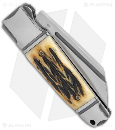 Andre de Villiers Pocket Butcher Slip Joint Knife Jigged Bone (2.9" Satin) AdV