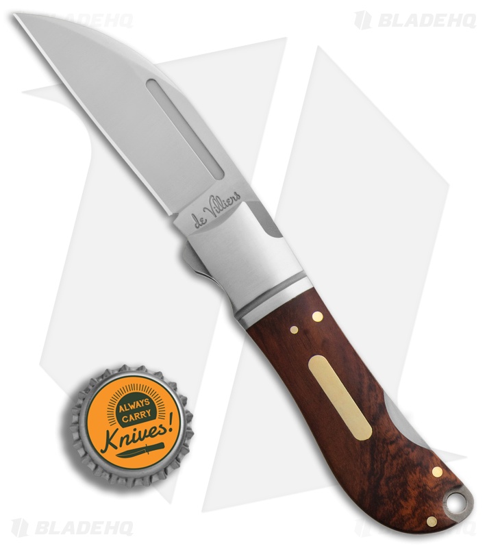 Andre de Villiers Swayback Lockback Knife Rosewood w/Insert (2.8" Satin) AdV