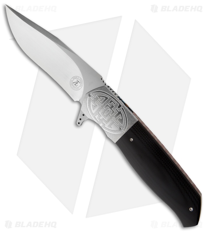Andre Thorburn Custom L36 M Flipper Knife Black G10 (3.75