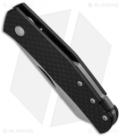 Jens Anso Knives Custom Monte Carlo Pocket Knife Carbon Fiber (2.5" Satin)