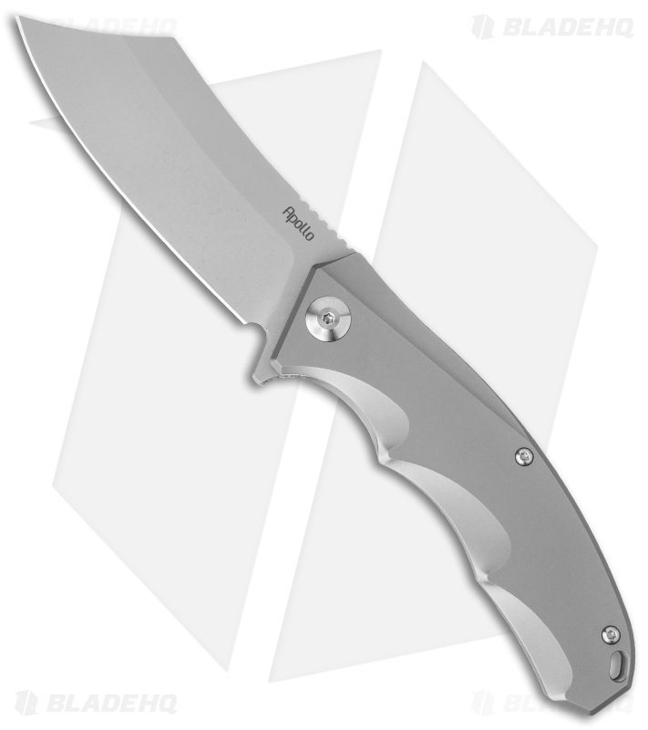District Knives Apollo Frame Lock Knife Titanium (3.5" Stonewash) 