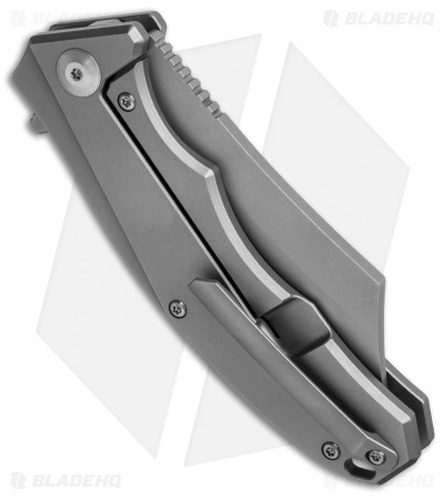 District Knives Apollo Frame Lock Knife Titanium (3.5" Stonewash) 