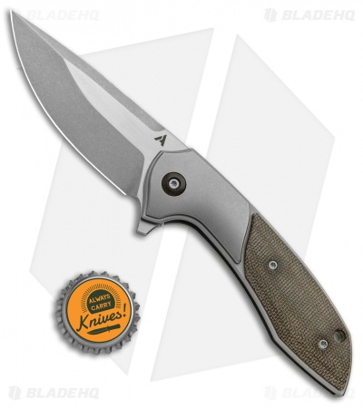 Arcform Catalyst Flipper Knife Ti/Micarta (3.5" Stonewash) TuffKnives