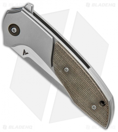 Arcform Catalyst Flipper Knife Ti/Micarta (3.5" Stonewash) TuffKnives