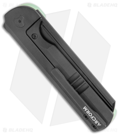 Arcform Darcform Slimfoot Frame Lock Knife Jade G-10 (3.5" Black)