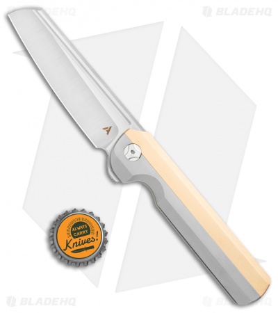 Arcform Slimfoot Frame Lock Knife Ti/Brass (3.5" Stonewash) TuffKnives