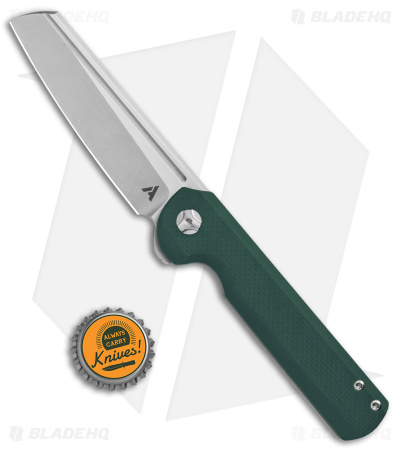 Arcform Slimfoot Frame Lock Knife Green G-10 (3.5" Stonewash) TuffKnives
