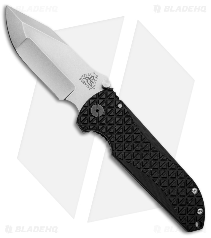A.R.S. CFS Contractor Series Frame Lock Knife Black G-10 (3.75 Tumbled)