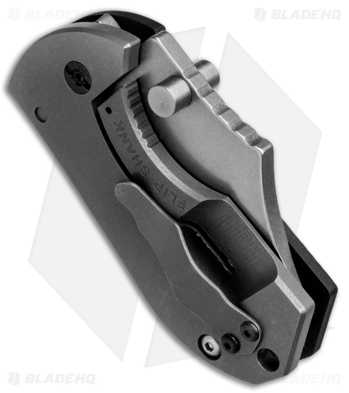 A.R.S. Flip Shank Folder Black G-10 Knife (2" Stonewash Plain)