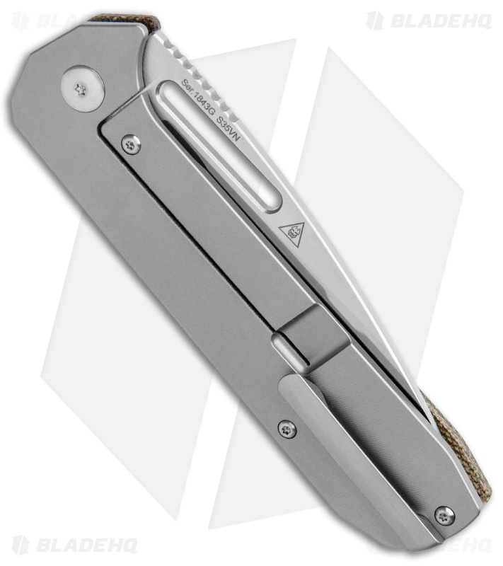 Artisan Cutlery Arion Frame Lock Knife OD Green Micarta (3.6" Satin)