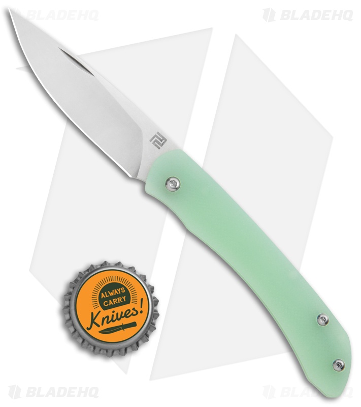 Artisan Cutlery Biome Slip Joint Knife Natural Jade G-10 (2.8" Satin) 1840P-NTG