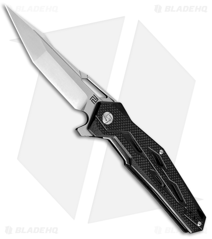 Artisan Cutlery Bombardier Liner Lock Knife Black G-10 (3.45" Stonewash D2)