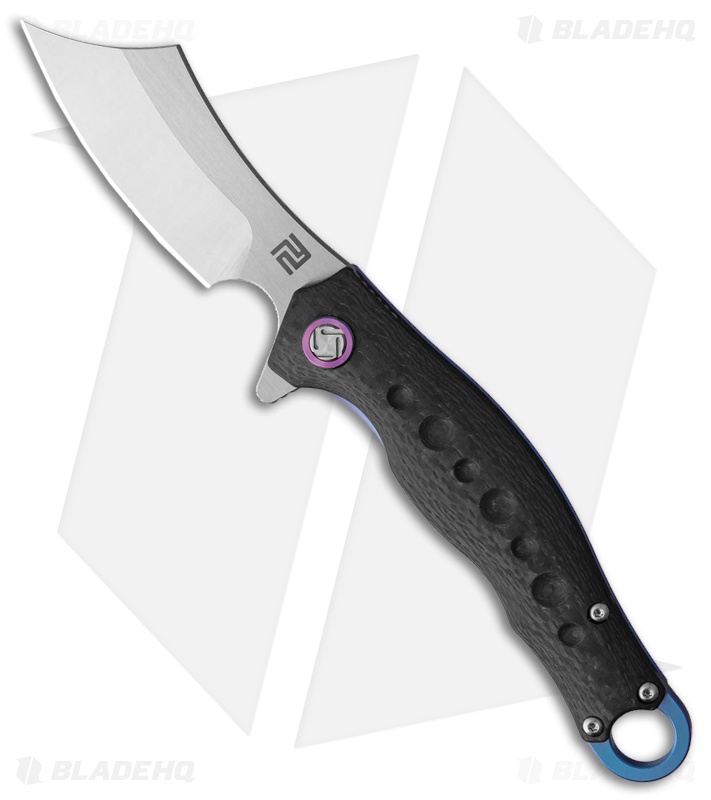 Artisan Cutlery Corsair Frame Lock Knife Blue Titanium/CF (2.95" SW S35VN)