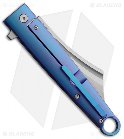 Artisan Cutlery Cutlass Frame Lock Knife CF/Blue Ti (3.7" Satin)