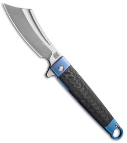 Artisan Cutlery Cutlass Frame Lock Knife CF/Blue Ti (3.7" Satin)