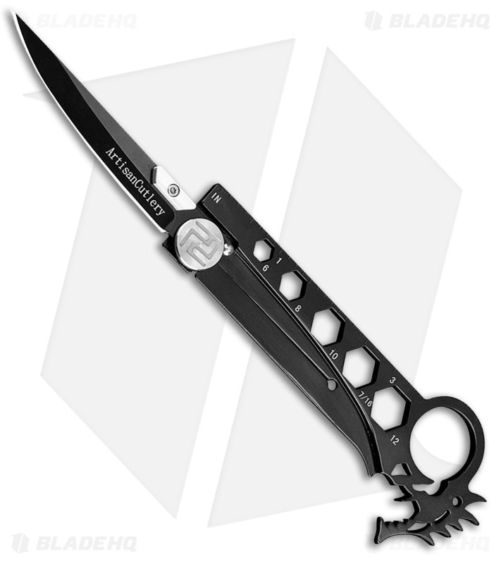 Artisan Cutlery Dragon Knife & Multi-Tool Black (2.75" Black)