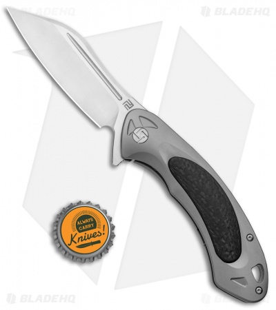 Artisan Cutlery Eterno Frame Lock Knife Gray Ti/CF (3.5" Satin)
