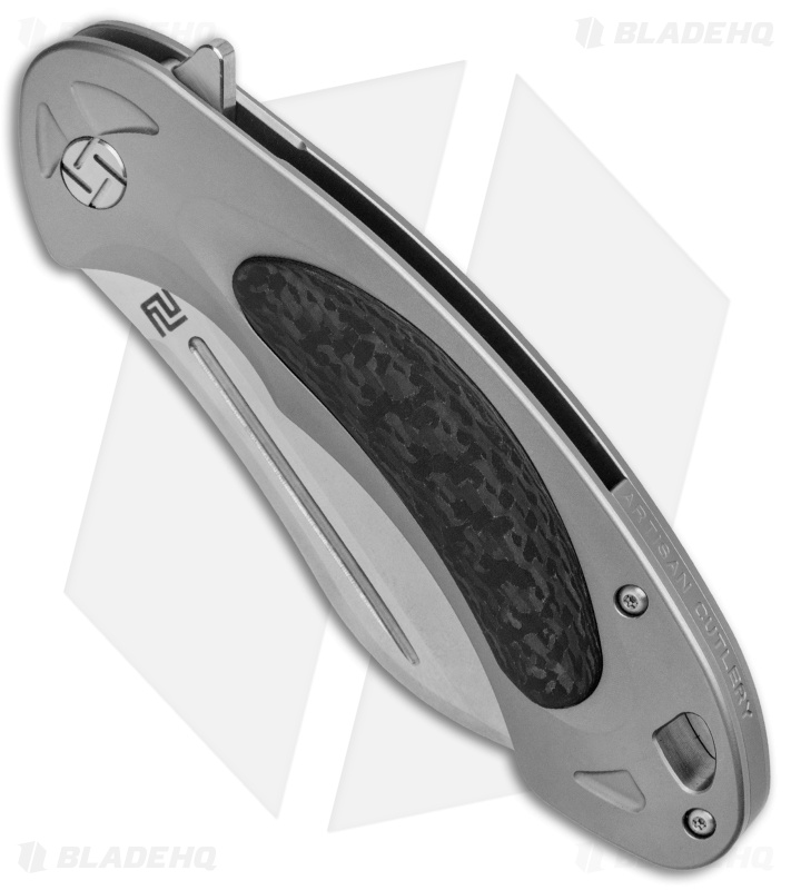 Artisan Cutlery Eterno Frame Lock Knife Gray Ti/CF (3.5" Satin)