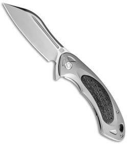 Artisan Cutlery Eterno Liner Lock Knife Gray Ti/CF (3.54" Satin S35VN)