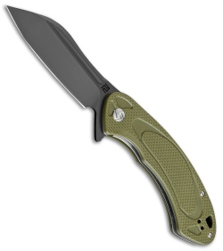 Artisan Cutlery Eterno Liner Lock Knife OD Green G-10 (3.54" Black D2)