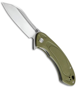 Artisan Cutlery Eterno Liner Lock Knife OD Green G-10 (3.54" Stonewash D2)