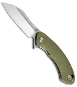 Artisan Cutlery Eterno Liner Lock Knife Smooth OD Green G-10 (3.54" SW D2)