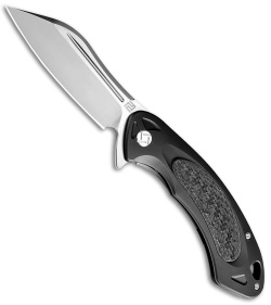 Artisan Cutlery Eterno Liner Lock Knife Black Ti/CF (3.54" Satin S35VN)