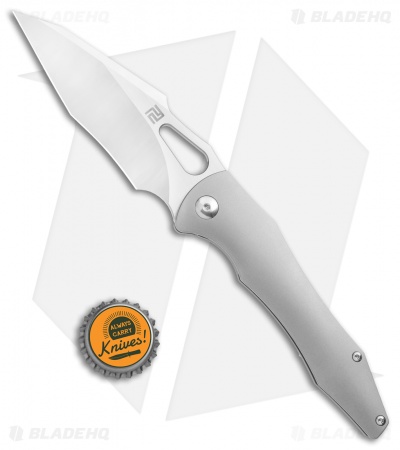 Artisan Cutlery Great White Knife Titanium (3.7" Stonewash) 1841G-GY