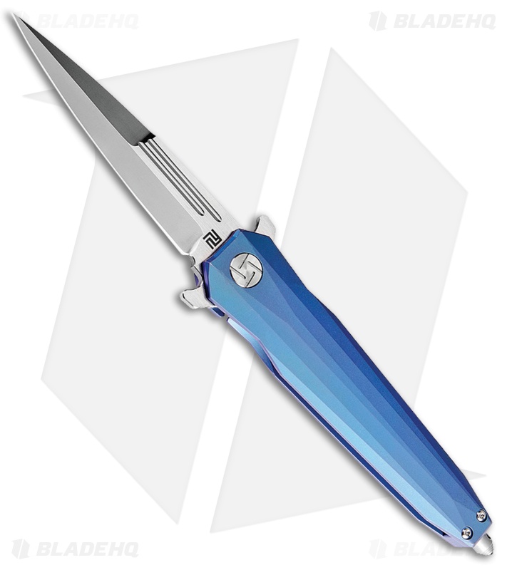 Artisan Cutlery Hornet Liner Lock Knife Blue Titanium (3.54" Satin M390)
