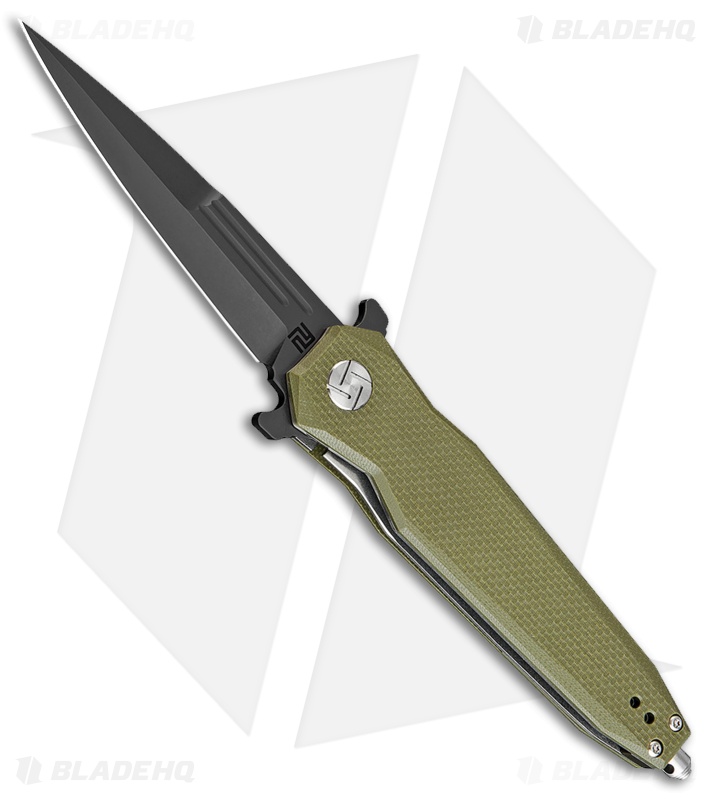 Artisan Cutlery Hornet Liner Lock Knife OD Green G-10 (3.54" Black D2)