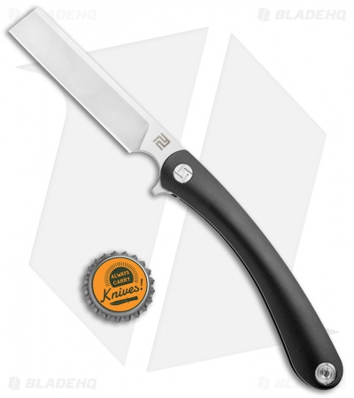 Artisan Cutlery Orthodox Frame Lock Knife Black Ti (3.75" Satin CPM-S35VN)
