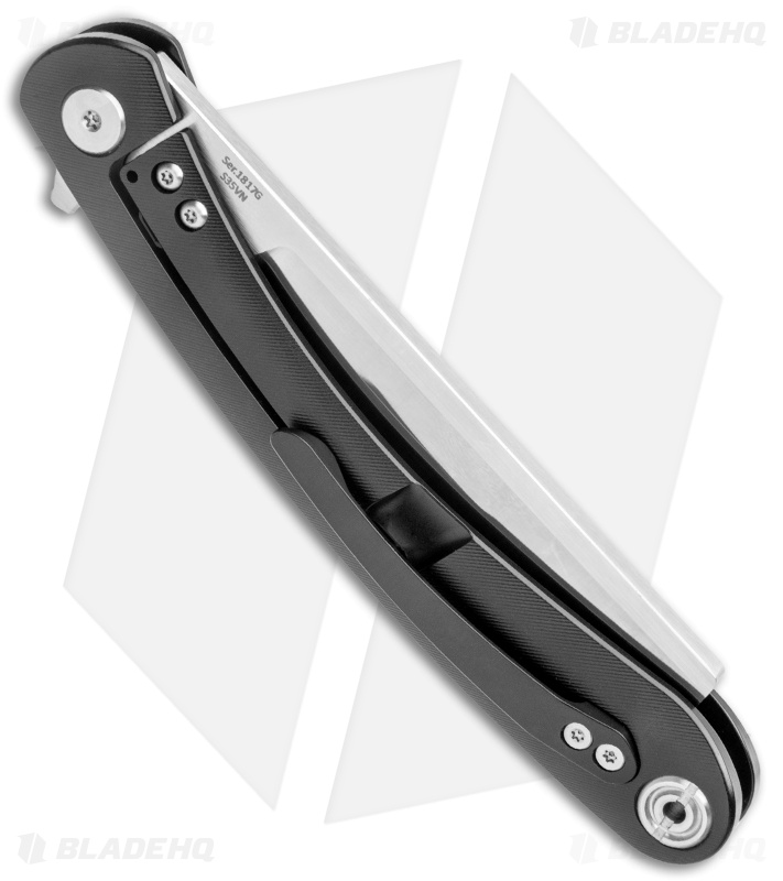 Artisan Cutlery Orthodox Frame Lock Knife Black Ti (3.75" Satin CPM-S35VN)
