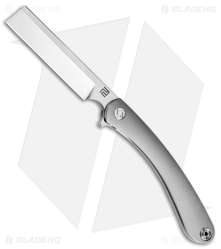 Artisan Cutlery Orthodox Frame Lock Knife Gray Ti (3.75" Satin Bohler M390)