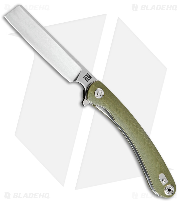 Artisan Cutlery Orthodox Liner Lock Knife OD Green G-10 (3.5" Stonewash)