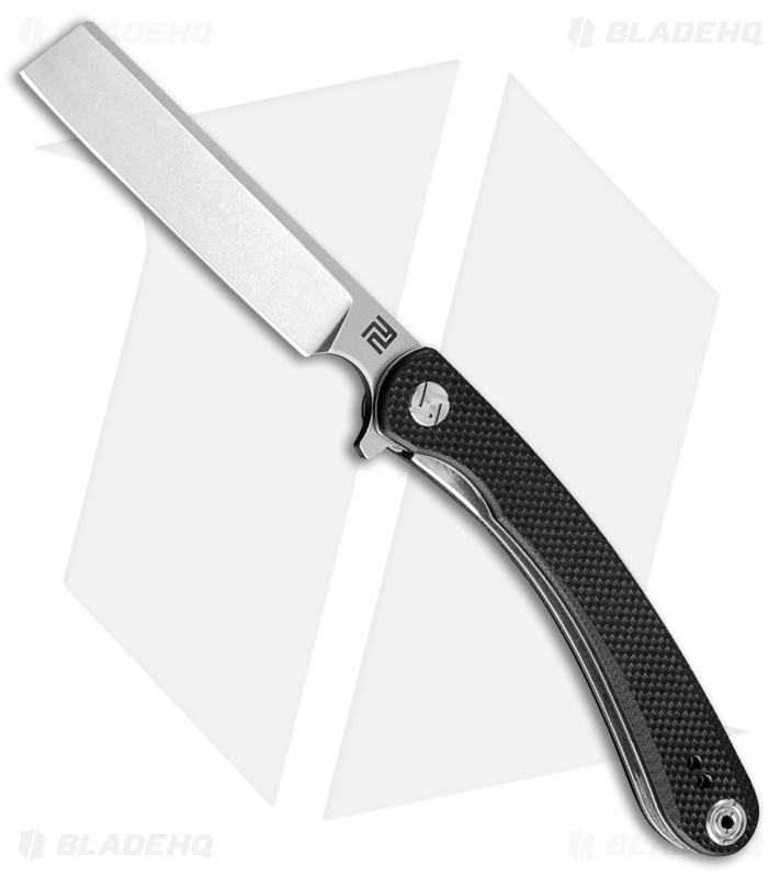 Artisan Cutlery Orthodox Liner Lock Knife Textured Black G-10 (3.5" Stonewash)