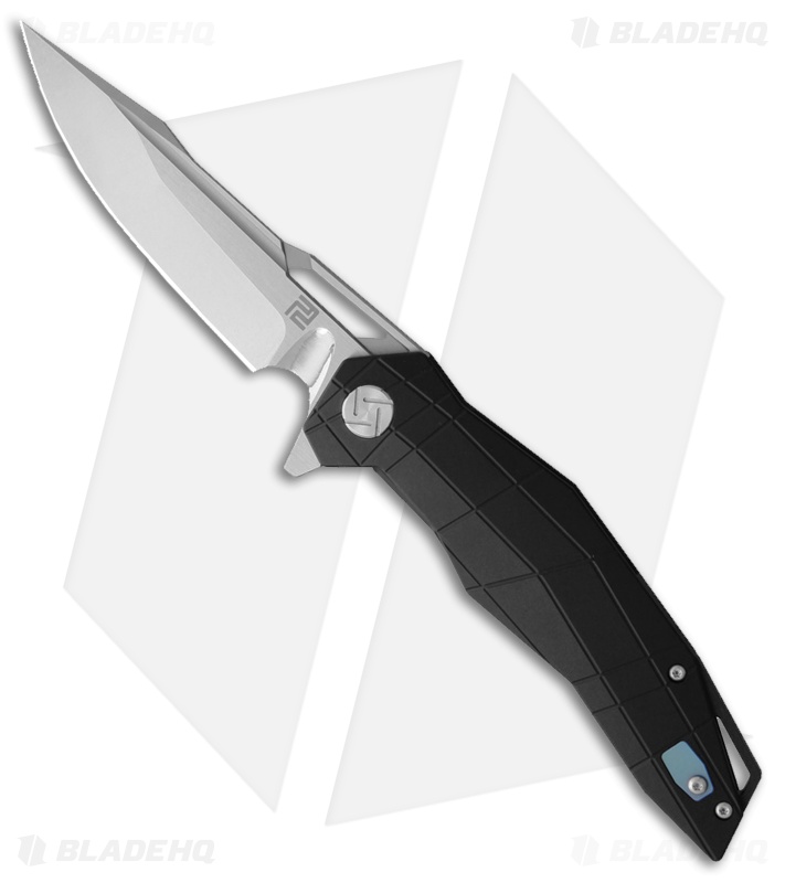 Artisan Cutlery Pangolin Frame Lock Knife Black Titanium (4" Satin CPM-S35VN)