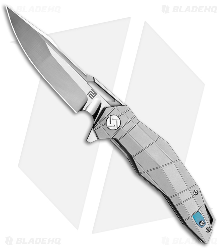 Artisan Cutlery Pangolin Frame Lock Knife Gray Titanium (4" Satin CPM-S35VN)