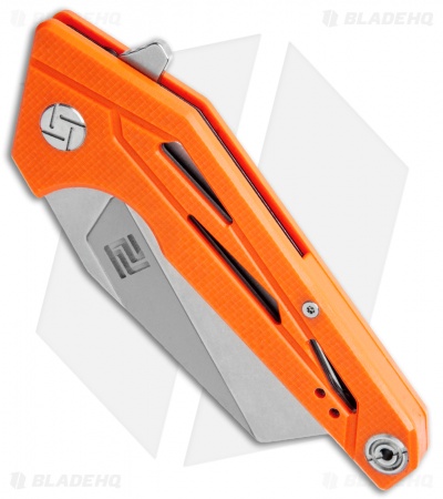 Artisan Cutlery Ravine Liner Lock Knife Orange G-10 (3.25" Stonewash)