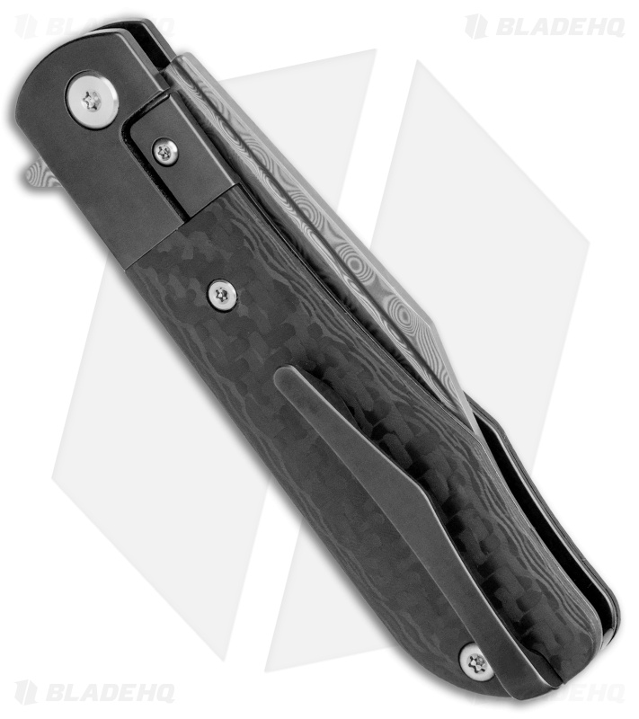 Artisan Cutlery Small Hyperion Bolster Lock Knife CF/Black Ti (3" Damascus)