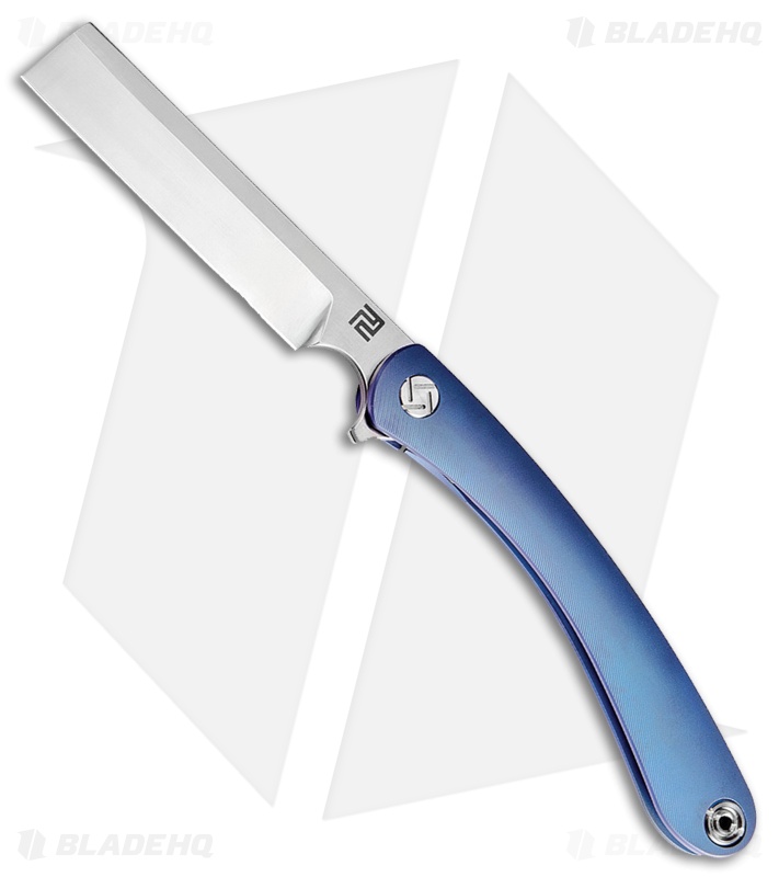 Artisan Cutlery Small Orthodox Frame Lock Knife Blue (2.75" Satin CPM-S35VN)