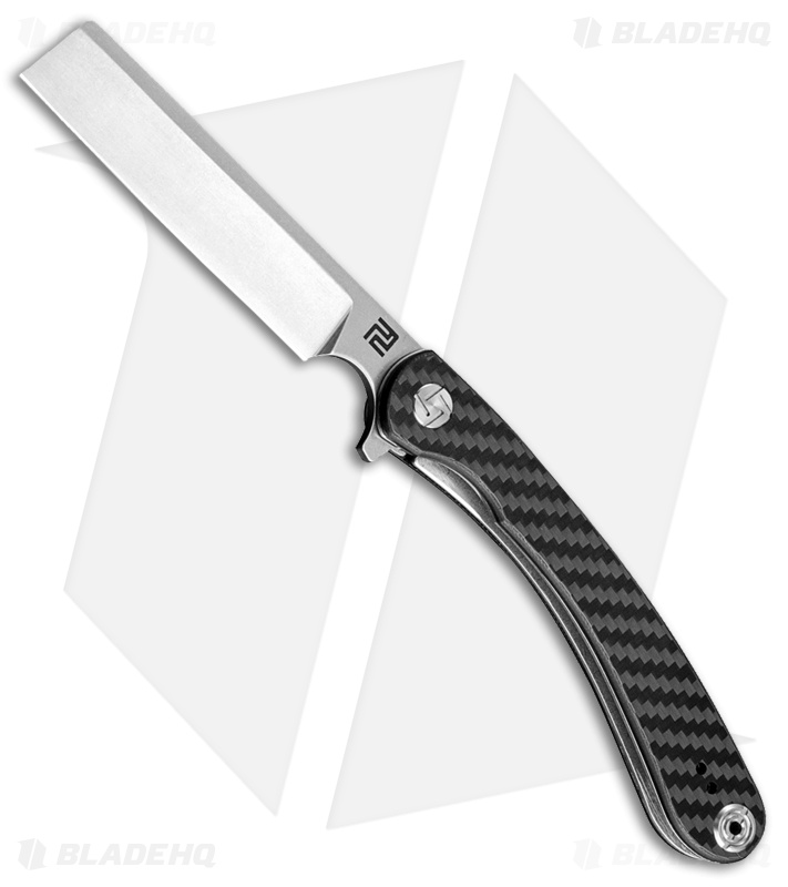 Artisan Cutlery Small Orthodox Liner Lock Knife Carbon Fiber (2.75" Stonewash)